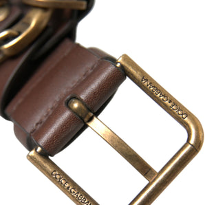 Dolce & Gabbana Elegant Calf Leather Belt with Metal Buckle Closure