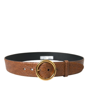 Dolce & Gabbana Elegant Exotic Leather Belt - Rich Brown