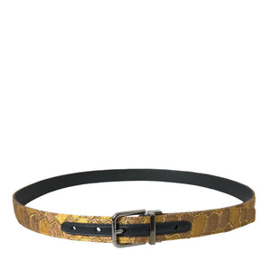 Dolce &amp; Gabbana Elegant Gold Leather Belt