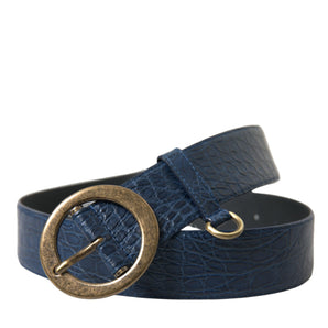 Dolce &amp; Gabbana Elegant Italian Leather Belt with Metal Buckle