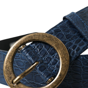 Dolce &amp; Gabbana Elegant Italian Leather Belt with Metal Buckle