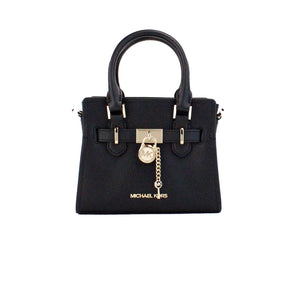 Michael Kors Hamilton XS Bolso bandolera pequeño de cuero granulado negro