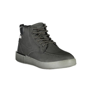 US POLO ASSN. Chic Black Lace-Up Boots with Contrast Details