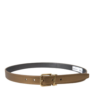 Dolce &amp; Gabbana Metallic Gold Leather Belt - Timeless Elegance