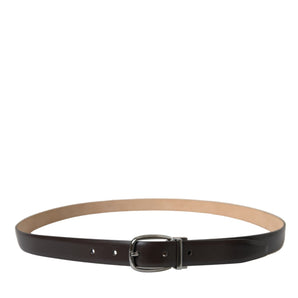 Dolce &amp; Gabbana Elegant Leather Belt with Eye-Catching Buckle