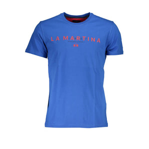 Camiseta elegante con cuello redondo y logo en azul cobalto de La Martina