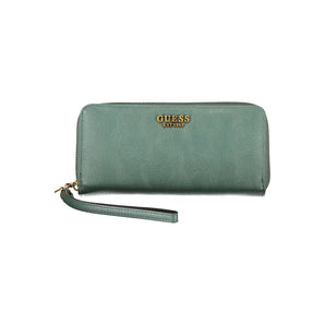 Cartera Guess Jeans Chic Polietileno Verde Con Múltiples Compartimentos