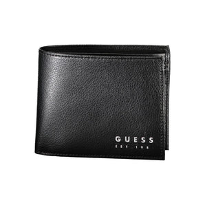 Cartera Guess Jeans Chic de piel negra con dos compartimentos