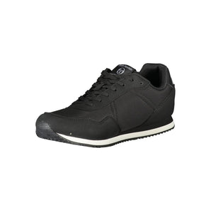 Sergio Tacchini Elegantes Zapatillas Negras Bordadas con Cordones