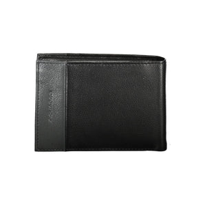 Piquadro Elegante Cartera de Piel Doble con Monedero