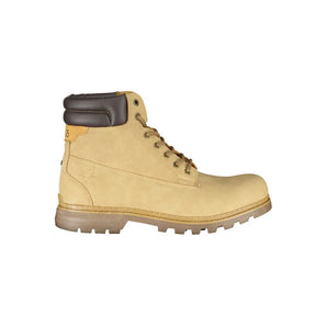 Botas Carrera Dapper con cordones en color beige y detalles en contraste