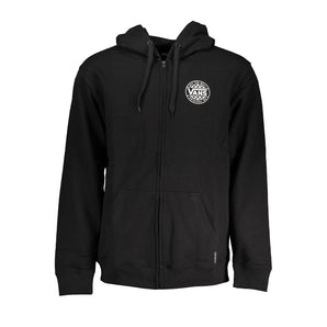 Sudadera con capucha negra con cremallera y logo estampado Sleek de Vans