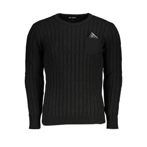 US Grand Polo Twisted Crew Neck Sweater with Contrast Details