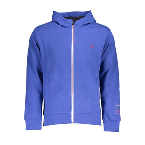 Sudadera polar con capucha y bordado azul US Grand Polo Chic