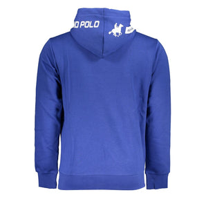 Sudadera azul con capucha y detalle de logo de US Grand Polo Chic