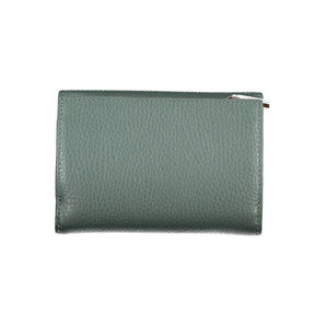 Coccinelle Elegante Cartera de Piel Verde con Múltiples Compartimentos