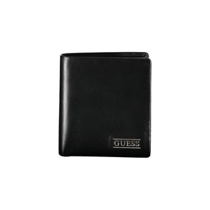 Cartera Guess Jeans Elegante de Piel Negra para Hombre