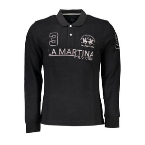 La Martina Polo Elegante Manga Larga Negro