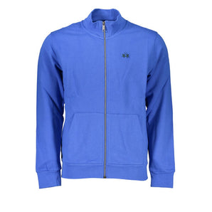 La Martina Elegante Sudadera Polar Azul con Bordado