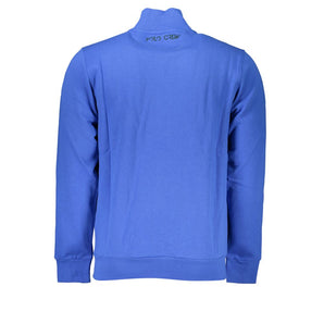 La Martina Elegante Sudadera Polar Azul con Bordado