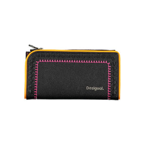 Desigual Cartera Elegante Dos Compartimentos Negra