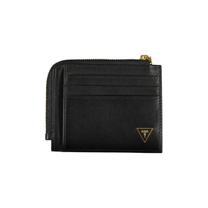 Guess Jeans Sleek Cartera de cuero negro con bloque RFID