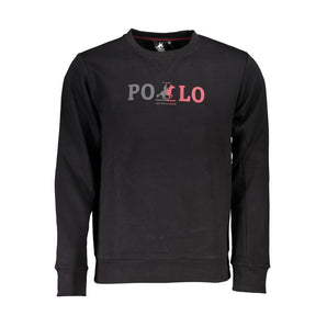 Sudadera de polar con cuello redondo y estilo elegante en negro de US Grand Polo