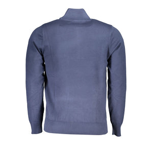 US Grand Polo Elegant Blue Half-Zip Sweater