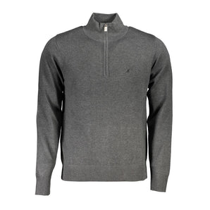 US Grand Polo Elegant Half-Zip Sweater with Embroidery Detail