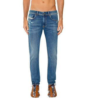 Diesel Blue Cotton Men Skinny Jean