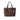 Michael Kors Jet Set Mocha Leather XS Carryall Bolso tote con cremallera superior