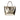 Michael Kors Jet Set Pale Gold Metallic XS Carryall Bolso tote con cremallera superior