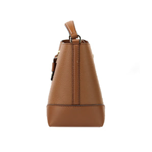 Michael Kors Mercer - Bolso bandolera pequeño de piel granulada con diseño de cubo