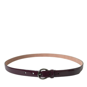 Dolce &amp; Gabbana Elegant Maroon Leather Waist Belt