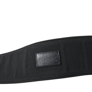 Dolce &amp; Gabbana Elegant Suede Waist Belt in Timeless Black