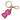 Dolce &amp; Gabbana Chic Gold and Pink Keychain Elegance