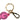 Dolce &amp; Gabbana Chic Gold and Pink Keychain Elegance