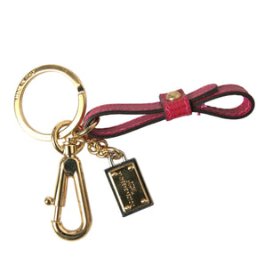 Dolce &amp; Gabbana Stunning Red Leather Keychain