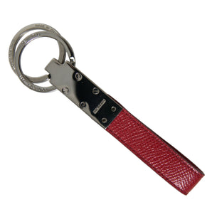 Dolce & Gabbana Elegant Red Leather Trifold Key Holder Case