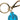 Dolce & Gabbana Elegant Blue & Gold Keychain Accessory