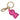 Dolce & Gabbana Chic Gold and Pink Logo Keychain