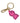 Dolce &amp; Gabbana Pink Rubber Gold Tone Metal DG Logo Keyring Keychain