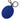 Dolce & Gabbana Elegant Blue Rubber Keychain with Brass Accents