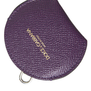 Dolce &amp; Gabbana Elegant Purple Leather Mirror Holder