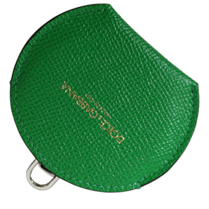 Dolce &amp; Gabbana Emerald Leather Hand Mirror Holder