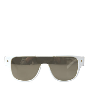 Dolce &amp; Gabbana Chic White Acetate Designer Sunglasses