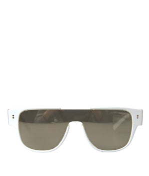 Dolce & Gabbana White Acetate Mirror Lenses DG4356 Sunglasses