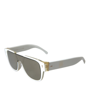 Dolce &amp; Gabbana Chic Gafas de sol de diseñador de acetato blanco