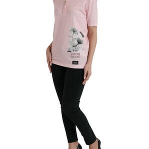 Dolce & Gabbana Chic Pink Floral Cotton Tee