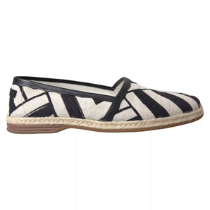 Dolce &amp; Gabbana Elegant Striped Leather Espadrilles